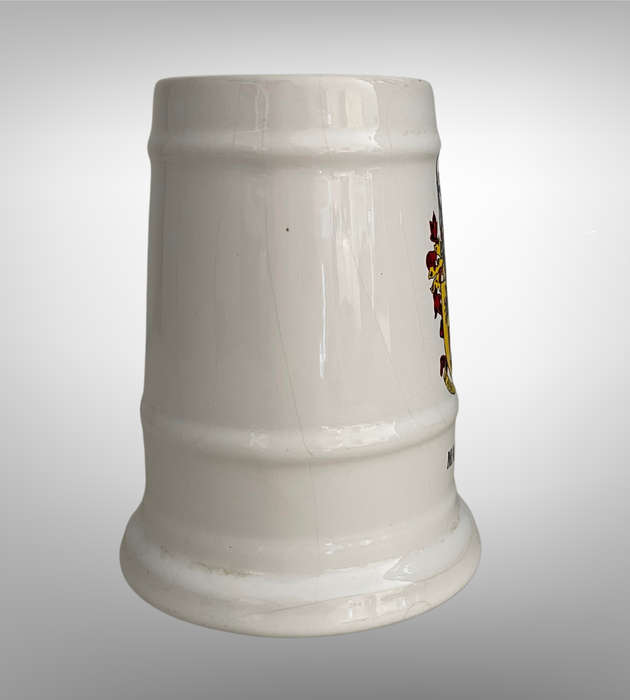 Vintage Margate Town Crest Ceramic Beer Mug  Animo et Fide Motto  Heraldic Collectable  Used Co
