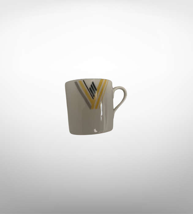 Vintage 1930s Art Deco Fine Porcelain Coffee/Tea Set  MZ Altrohlau & Protea China, Yellow and Blac