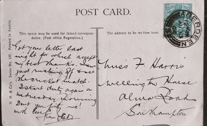 Used post card - Elegant lady
