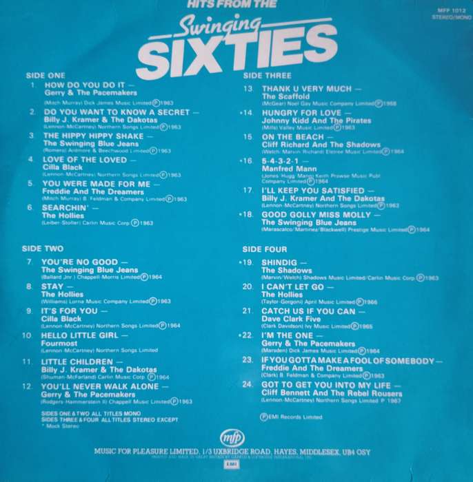 Vintage LP / Vinyl / Record - Swinging Sixties (2LP)