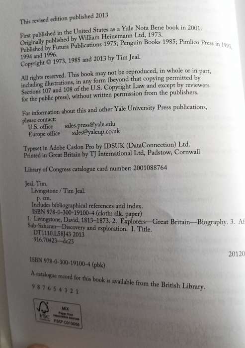 Livingstone (revised and expanded) - Jeal 2013