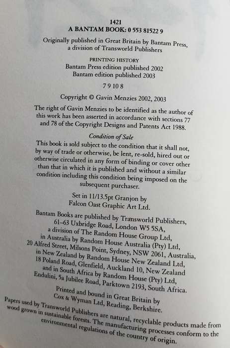 1421 - The year China discovered the world (Menzies - 2003)