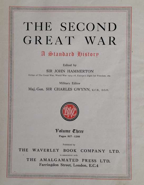 The second great war - Hammerton (Volumes 2 and 3 only)