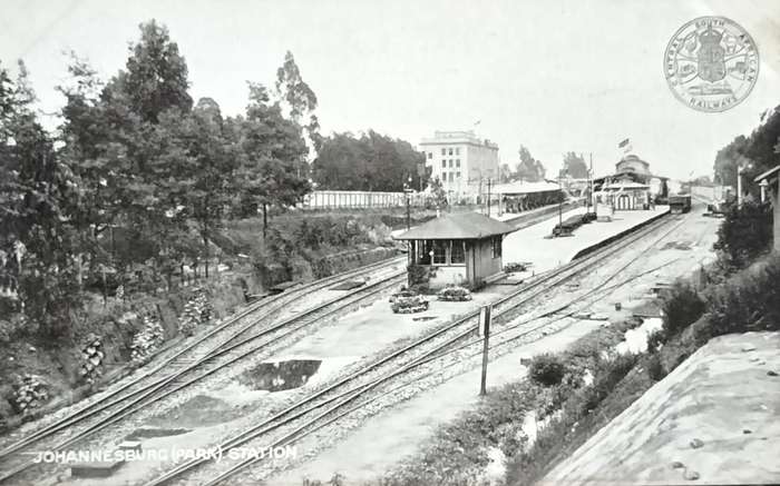 Antique Post card - Johannesburg - Park Station