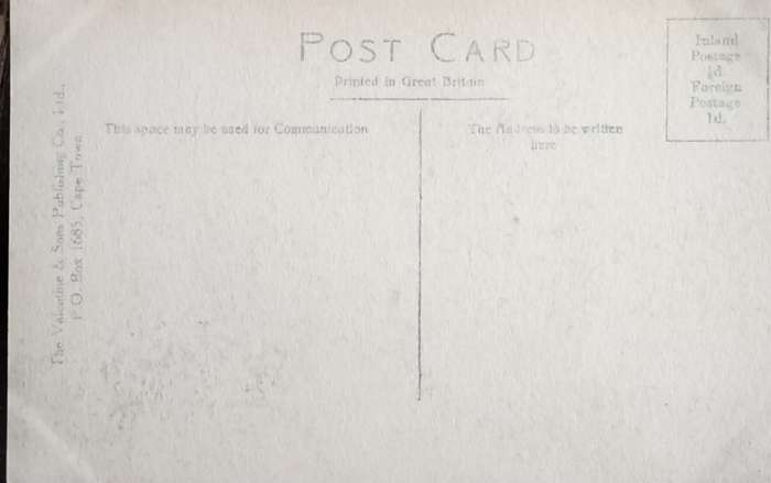 Antique Post card - Cape Town - Tamboers Kloof