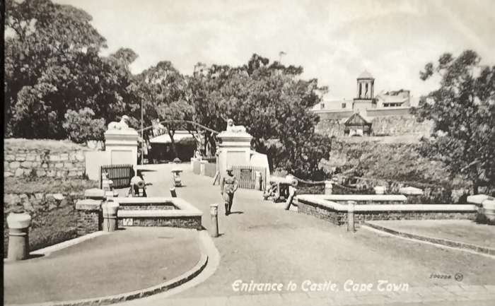 Antique Post card - Cape Town - Castle entrance