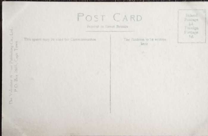 Antique Post card - Cape Town - Govenor Sir George Grey's statue