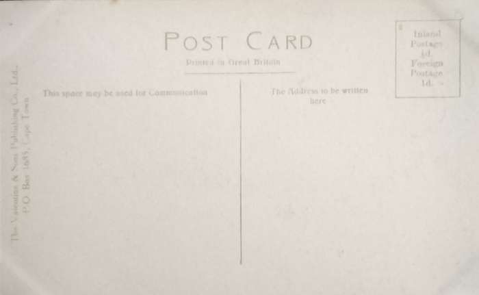 Antique Post card - Cape Town - Adderley Street looking west