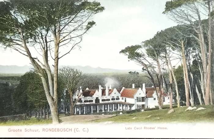 Antique Post Cards - South Africa - Groote Schuur - Late Cecil Rhodes' house