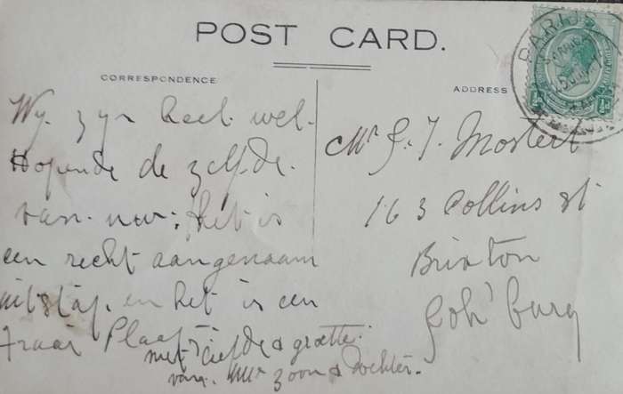 Vintage Post card - South Africa - Parys (showing Parys Hotel)