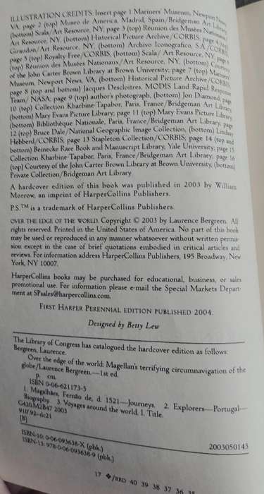 Over the edge of the world - Magellan's terrifying circumnavigation of the globe (Bergreen - 2003)