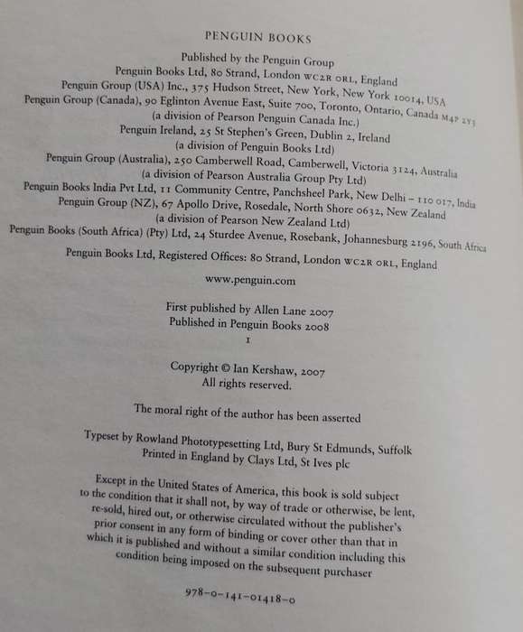 Fateful choices - Ten decisions that changed the world 1940 - 1941 (Kershaw - 2008)