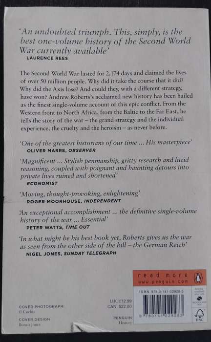 The Storm of war - a new history of the second world war (Roberts - 2010)