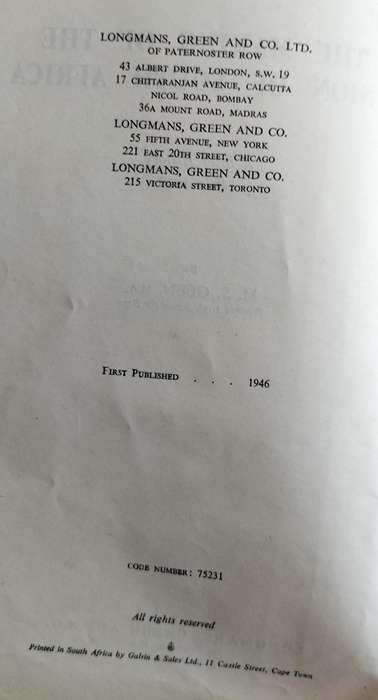 The making of the union of South Africa - A brief history 1487 to 1939(Geen 1946)