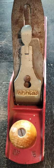 Vintage wood plane - Stanley No 5 - Made in England (Red bodied))