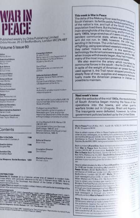 War in Peace 1945-1983 - Orbis Publication (weekly issues - No 1 to 60 bound in 4 volumes)