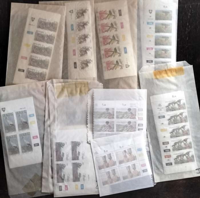 Stamps - RSA Homelands control blocks - mix of 187 sleeves