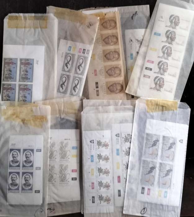 Stamps - RSA Homelands control blocks - mix of 187 sleeves