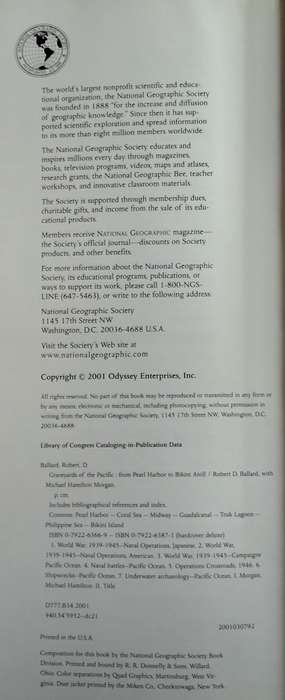 Graveyards of the Pacific - from Pearl Harbour to Bikini Atholl) - Ballard 2001