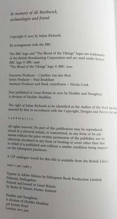 Blood of the Vikings - Signed by author (Richards - 2001)