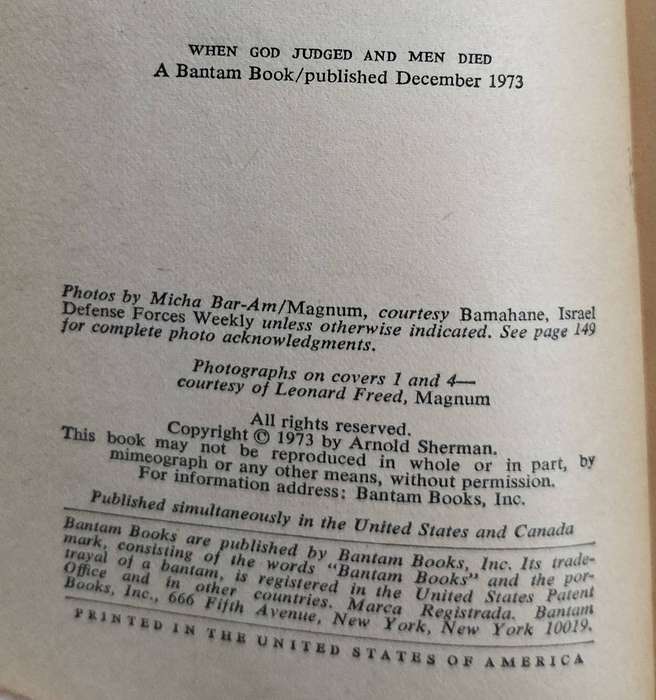 When God judged and men died - A battle report of the Yom Kippur war (Sherman - 1973)