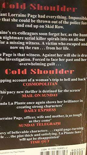 Books -  Cold Shoulder , Lynda la Plante ( paperback )