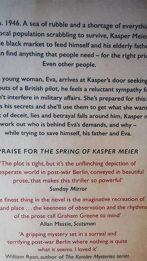 Books :  The Spring of Kasper Meier , Ben Furgusson  ( paperback )