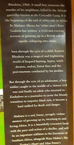 Books :  Mukiwa , Peter Godwin ( paperback )