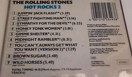 CD MUSIC  - The Rolling Stones , hot rocks 2