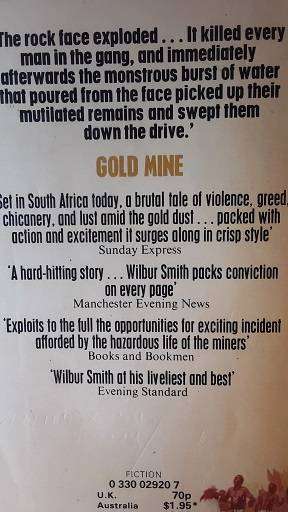 Books :  Gold Mine , Wilbur Smith  ( paperback )