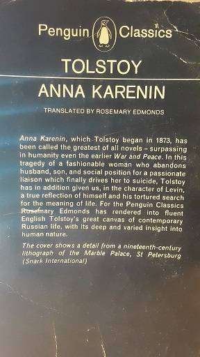 Books : Tolstoy , Anna Karennin - Penquin Classics 1954  ( paperback )