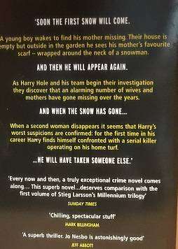 Books :  The Snowman , Jo Nesbo ( paperback )