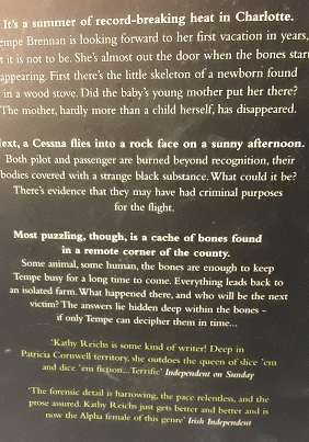 Books - Bare Bones , Kathy Reichs