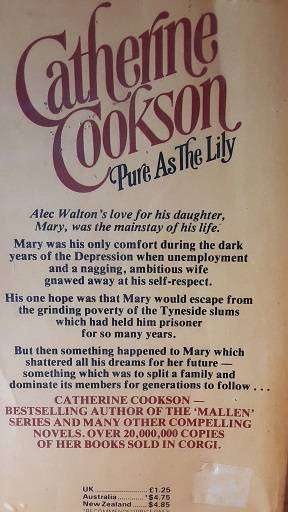 Books :  Pure as the Lily , Catherine Cookson ( paperback )