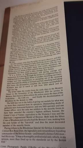 Book :   The Elite: The Story of the Rhodesian Special Air Services by B. Cole