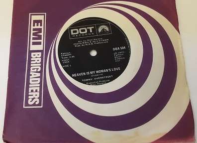 Vinyl Record  - 7" , Tommy Overstreet , Heaven is my woman's love - good condition