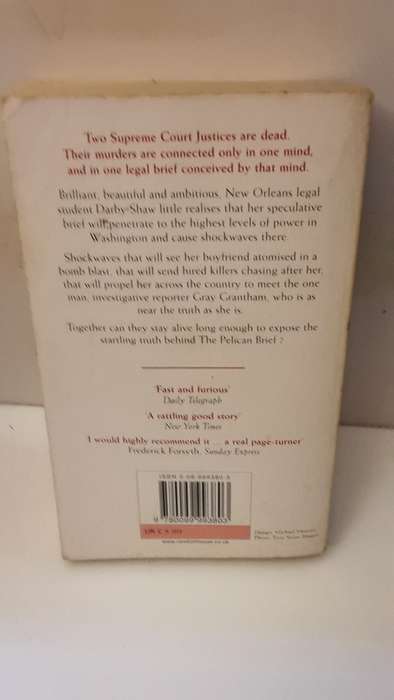 Book : The pelican brief , David Grisham