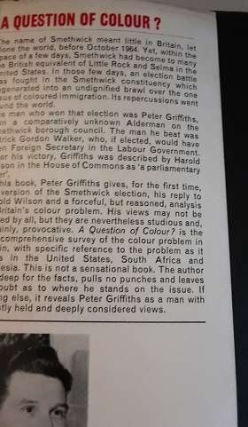 Books  : The  Question of Colour - Peter Griiffiths , hardcover