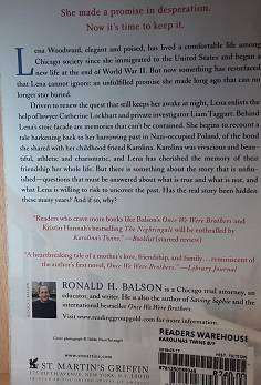 Books : Karolina's Twins , Ronald H Balson ( paperback )
