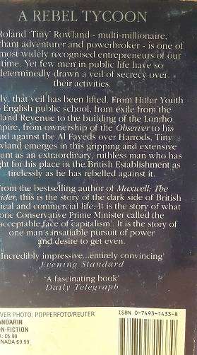 Books : The Rebel Tycoon , Tiny Rowland  paperback )