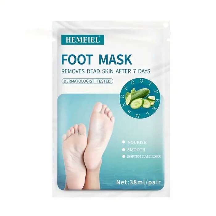 1 Pair cucumber exfoliation foot mask, 1 Pair foot peel mask for dry cracked feet