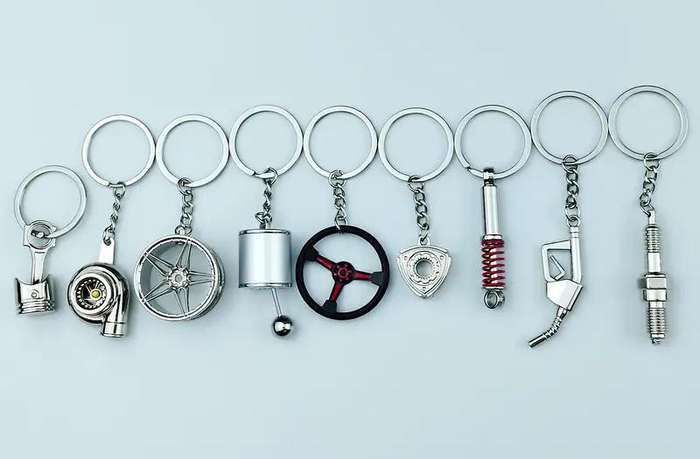 Car part keychain