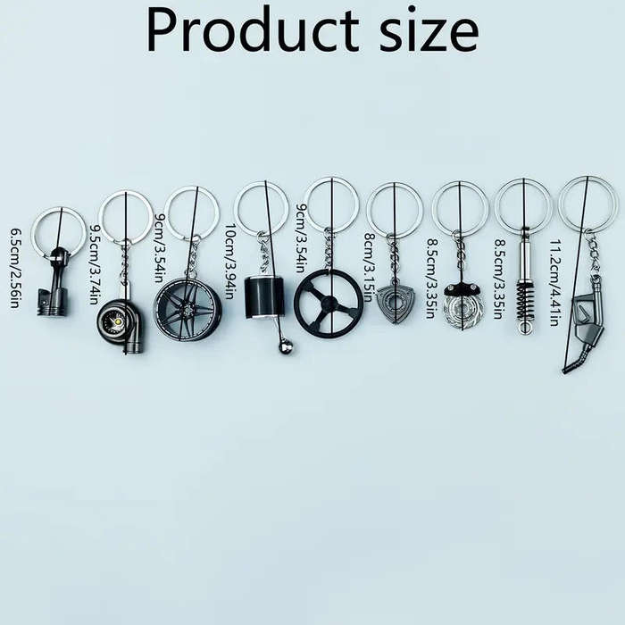 Car part keychain