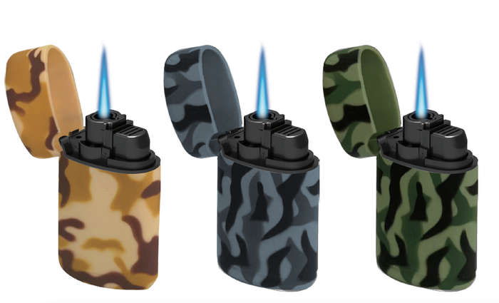 Zengaz ZL 3 Mega Jet Flame Lighter - Army 3Pack + 330ML Gas