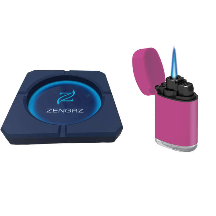 Combo Pack Mega Jet Lighter SWEET & Premium Ashtray PINK
