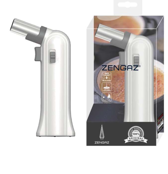 2 Pack Zengaz ZT-88 Torch Jet Brulee Burner Lighter -Black and White