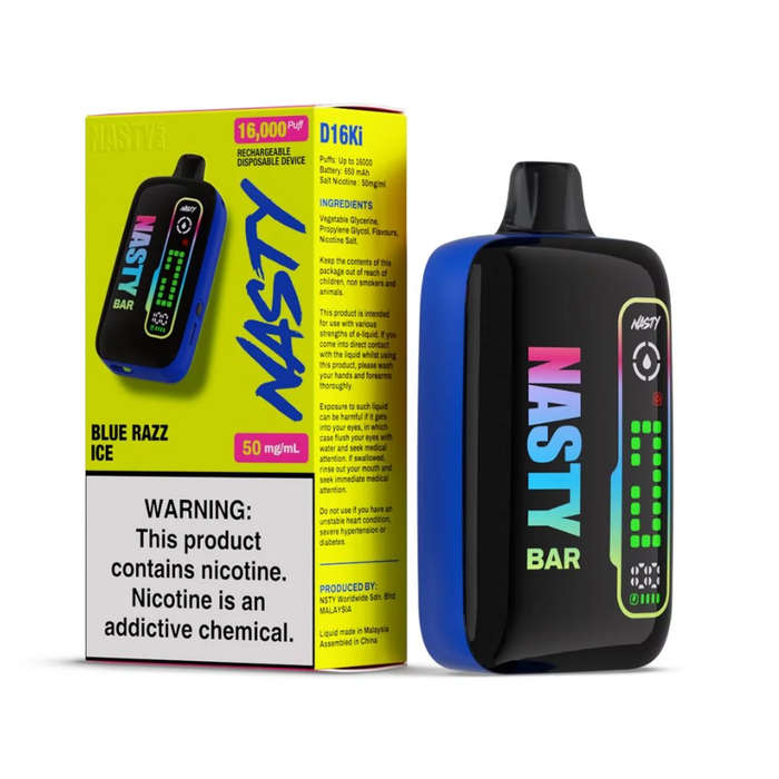 Nasty Disposable Rechargeable Vape 16000 Puff - Blue Razz Ice