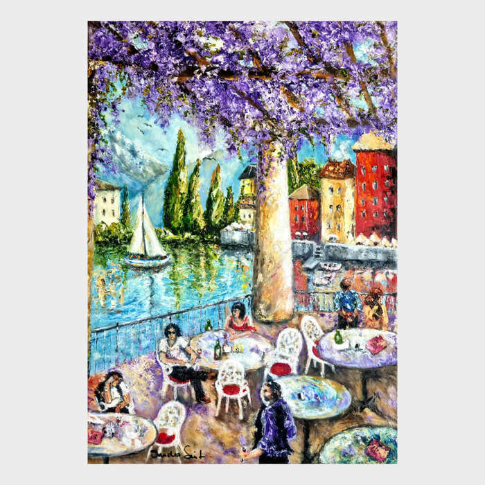 Lake Como II Italian Oil Painting
