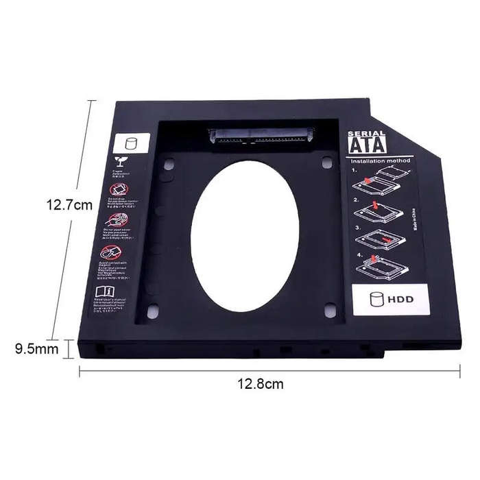 SATA 3.0 2nd HDD/SSD Caddy (9.5mm)  Expand Your Laptop's Storage Easily
