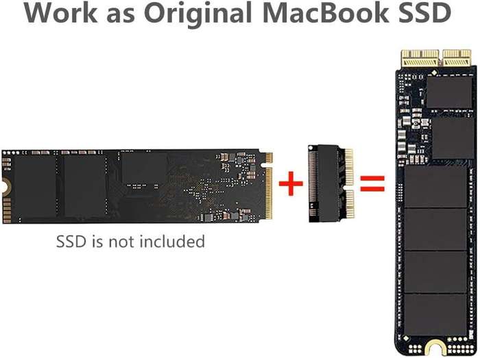 M.2 NVMe SSD Adapter for MacBook Air & Mac Pro (20132017) Upgrade Your Mac with a High-Capacity